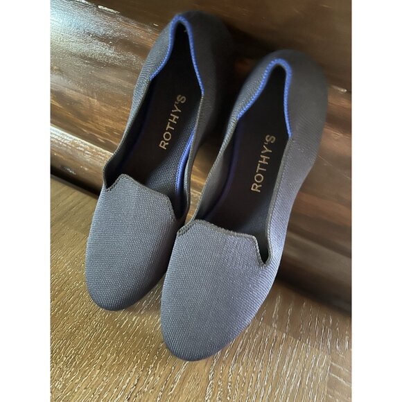 Rothy's The Loafer Classic Navy Knit Fabric Slip On Flats Women’s US 8.5 - Picture 11 of 15